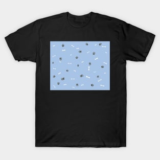 pattern design paw bones dog background art design T-Shirt